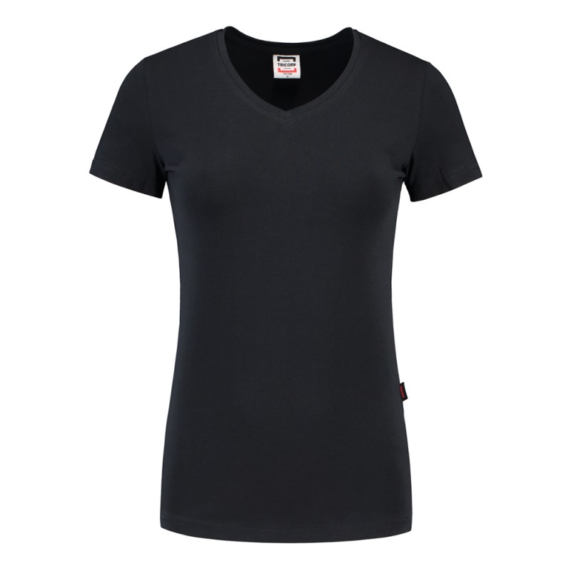 TRICORP 101008/TVT190 T-Shirt V Hals SlimFit Dames navy