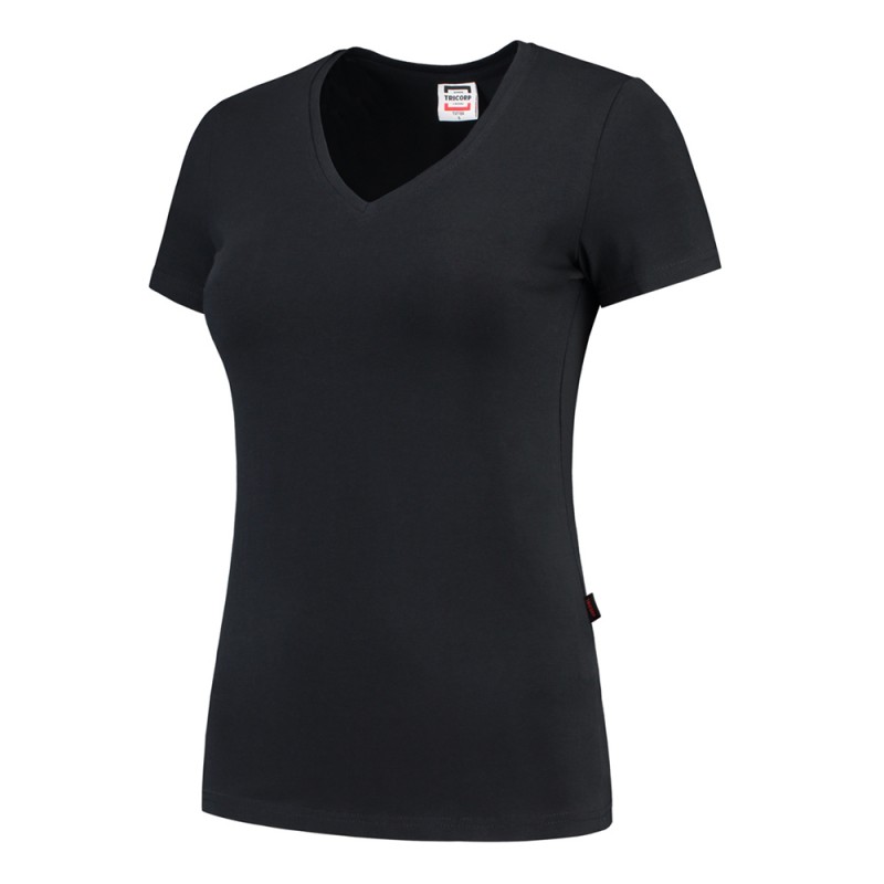 TRICORP 101008/TVT190 T-Shirt V Hals SlimFit Dames navy