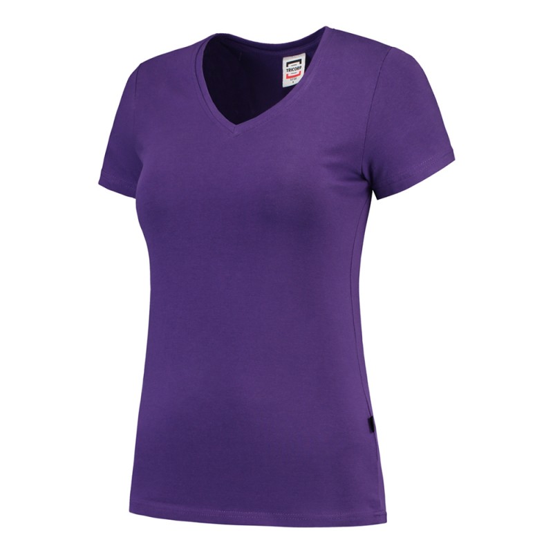 TRICORP 101008/TVT190 T-Shirt V Hals SlimFit Dames purple