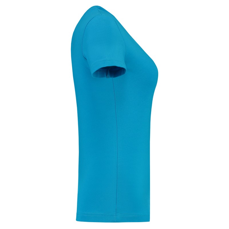 TRICORP 101008/TVT190 T-Shirt V Hals SlimFit Dames turquoise TRICORP 101008/TVT190 T-Shirt V Hals SlimFit Dames turquoise