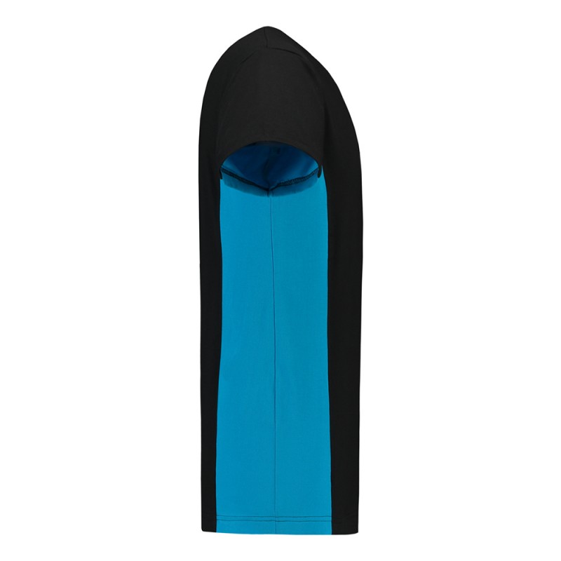 TRICORP 102002/TT2000 T-Shirt Bicolor Borstzak black-turquoise TRICORP 102002/TT2000 T-Shirt Bicolor Borstzak black-turquoise