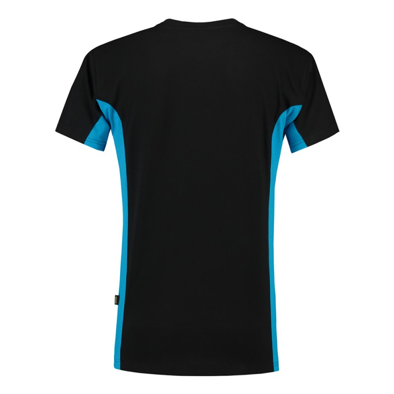 TRICORP 102002/TT2000 T-Shirt Bicolor Borstzak black-turquoise TRICORP 102002/TT2000 T-Shirt Bicolor Borstzak black-turquoise