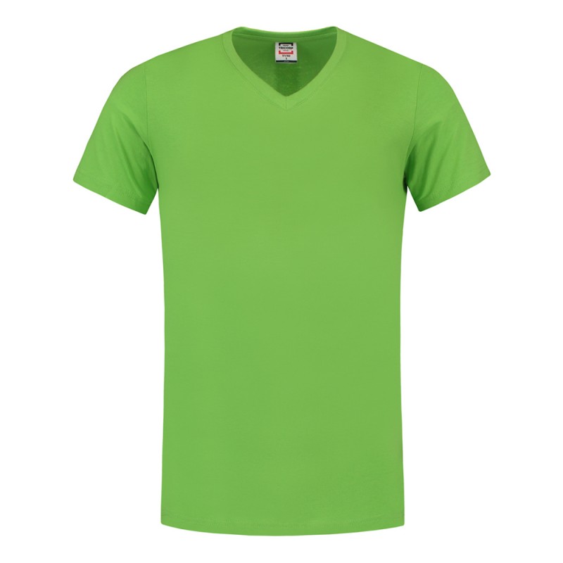TRICORP 101005/TFV160 T-Shirt V Hals SlimFit lime
