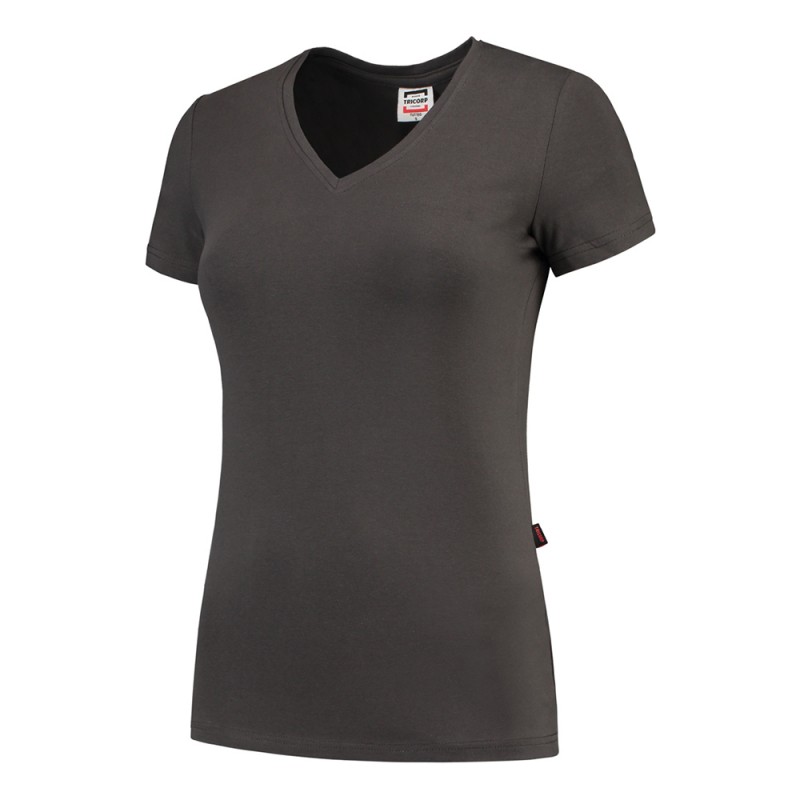 TRICORP 101008/TVT190 T-Shirt V Hals SlimFit Dames darkgrey TRICORP 101008/TVT190 T-Shirt V Hals SlimFit Dames darkgrey