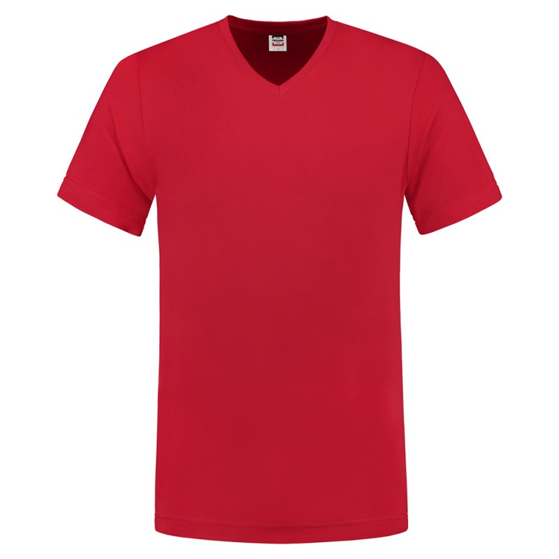TRICORP 101005/TFV160 T-Shirt V Hals SlimFit red