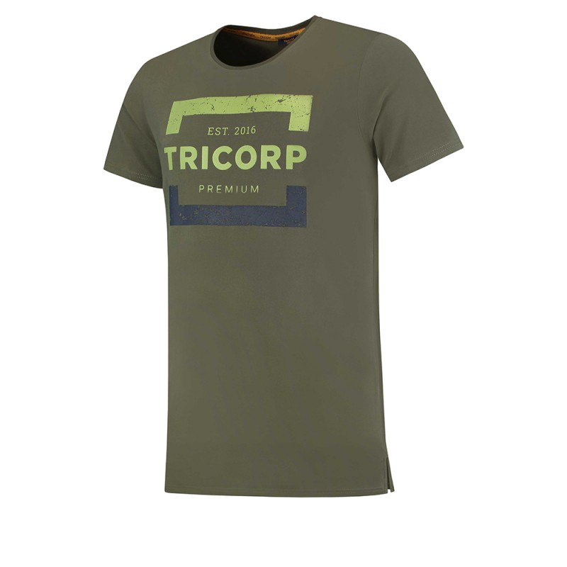 TRICORP 104007 T-Shirt Premium Heren army TRICORP 104007 T-Shirt Premium Heren army