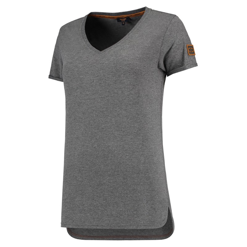 TRICORP 104006 T-Shirt Premium V Hals Dames stonemel