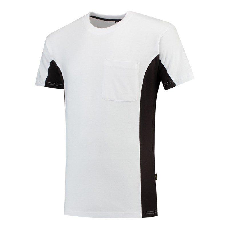TRICORP 102002/TT2000 T-Shirt Bicolor Borstzak white-darkgrey TRICORP 102002/TT2000 T-Shirt Bicolor Borstzak white-darkgrey