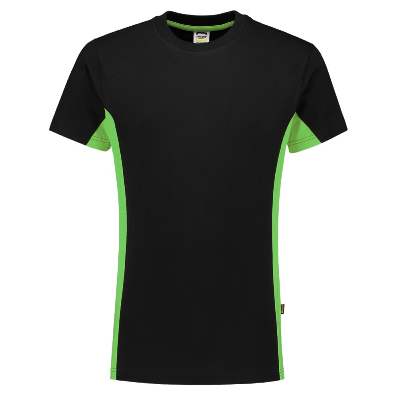 TRICORP 102004 T-Shirt Bicolor black-lime