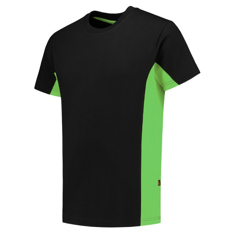 TRICORP 102004 T-Shirt Bicolor black-lime TRICORP 102004 T-Shirt Bicolor black-lime