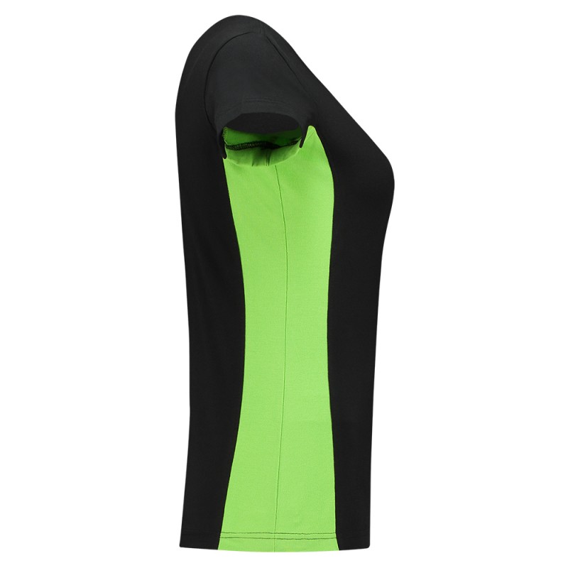 TRICORP 102003 T-Shirt Bicolor Dames black-lime TRICORP 102003 T-Shirt Bicolor Dames black-lime