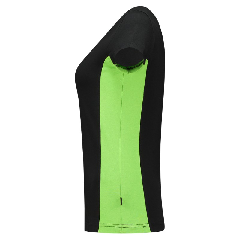 TRICORP 102003 T-Shirt Bicolor Dames black-lime TRICORP 102003 T-Shirt Bicolor Dames black-lime