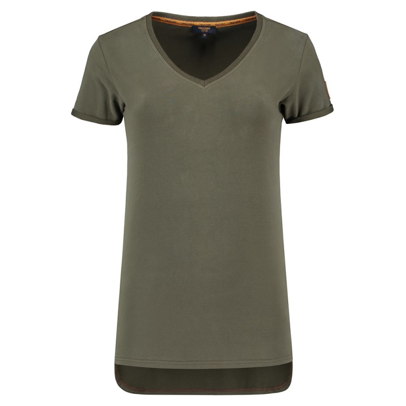 TRICORP 104006 T-Shirt Premium V Hals Dames army