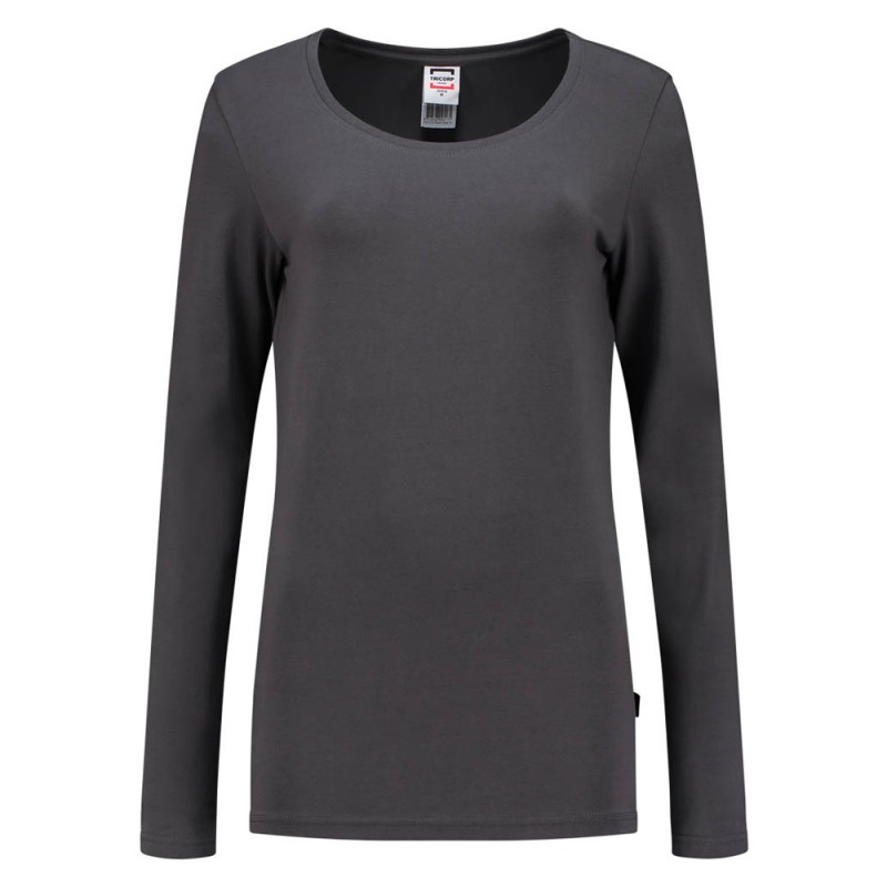TRICORP 101010 T-Shirt Lange Mouw Dames darkgrey