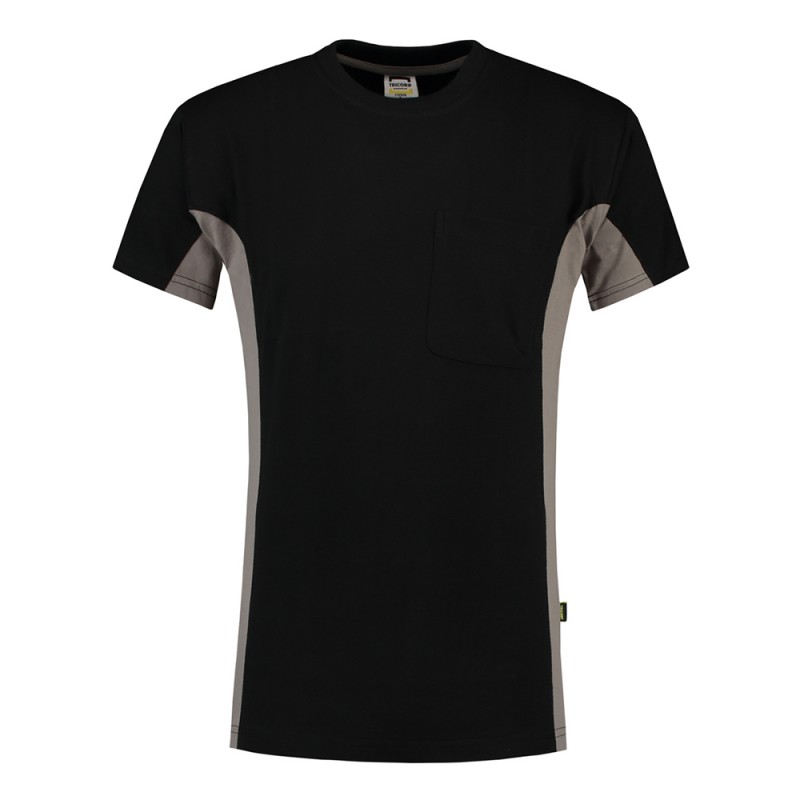 TRICORP 102002/TT2000 T-Shirt Bicolor Borstzak black-grey