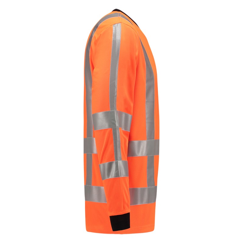 TRICORP 103002 T-Shirt RWS Birdseye Lange Mouw fluor orange