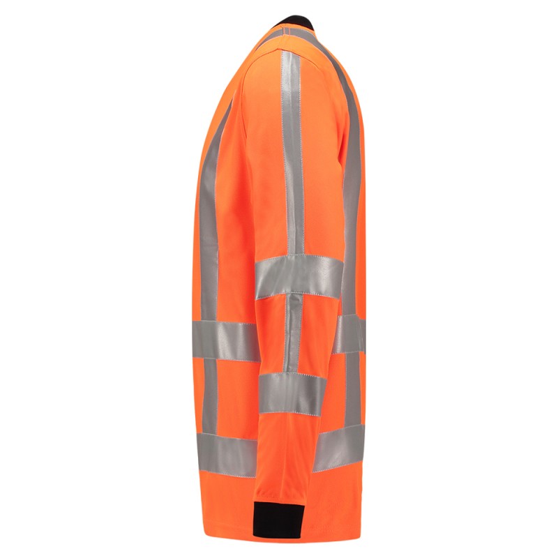 TRICORP 103002 T-Shirt RWS Birdseye Lange Mouw fluor orange