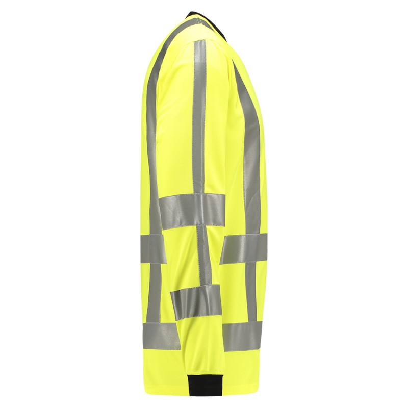 TRICORP 103002 T-Shirt RWS Birdseye Lange Mouw fluor yellow