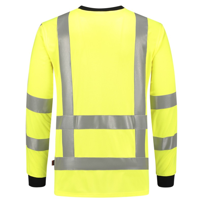 TRICORP 103002 T-Shirt RWS Birdseye Lange Mouw fluor yellow