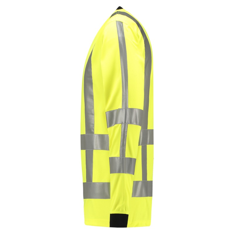 TRICORP 103002 T-Shirt RWS Birdseye Lange Mouw fluor yellow