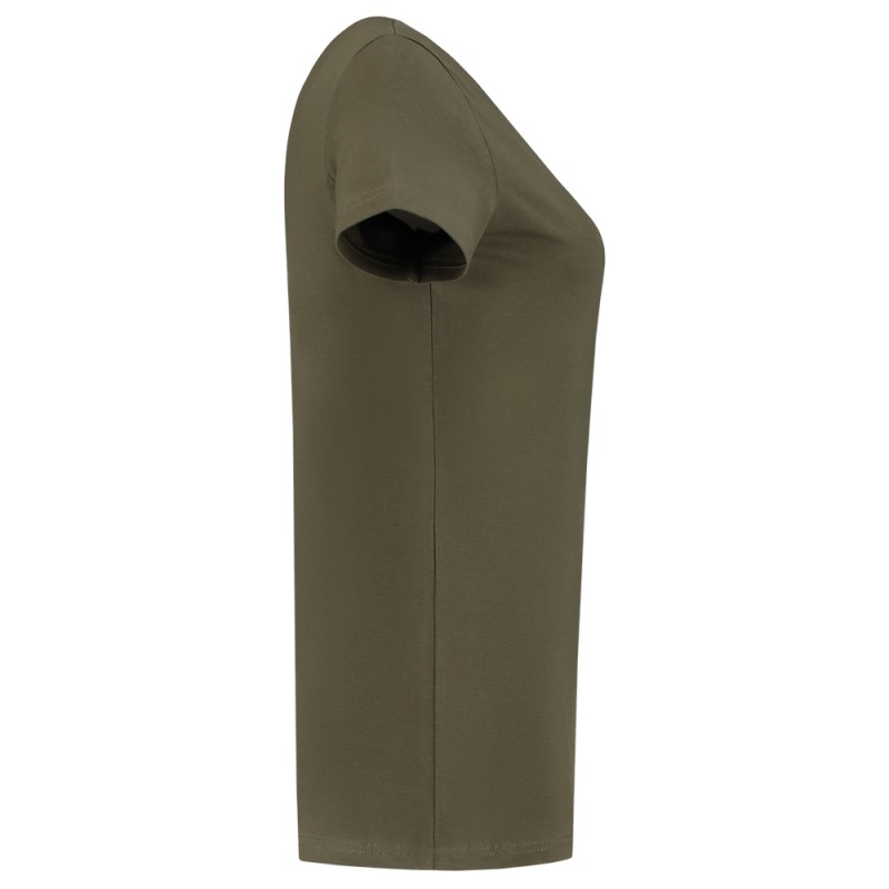 TRICORP 101008/TVT190 T-Shirt V Hals SlimFit Dames army