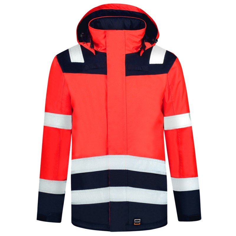 TRICORP 403020 Parka High Vis Bicolor fluor rood/ink