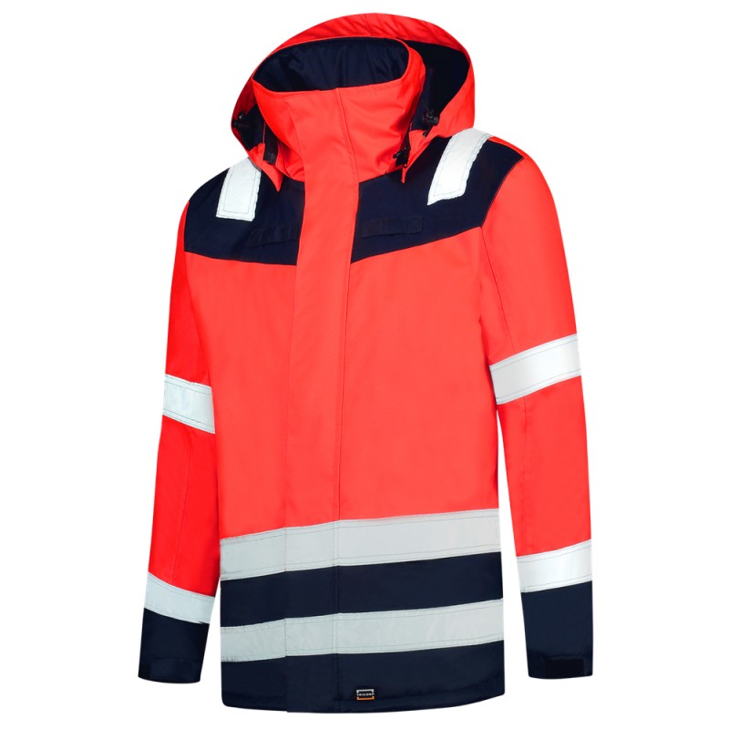 TRICORP 403020 Parka High Vis Bicolor fluor rood/ink