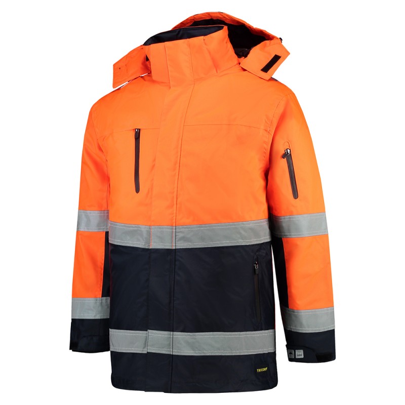 TRICORP 403004/TPE3001 Parka ISO20471 Bicolor fluor orange-navy