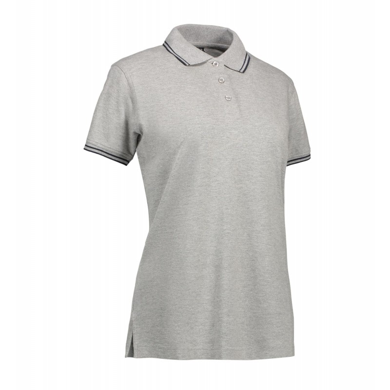 Contrast polo shirt | stretch | women