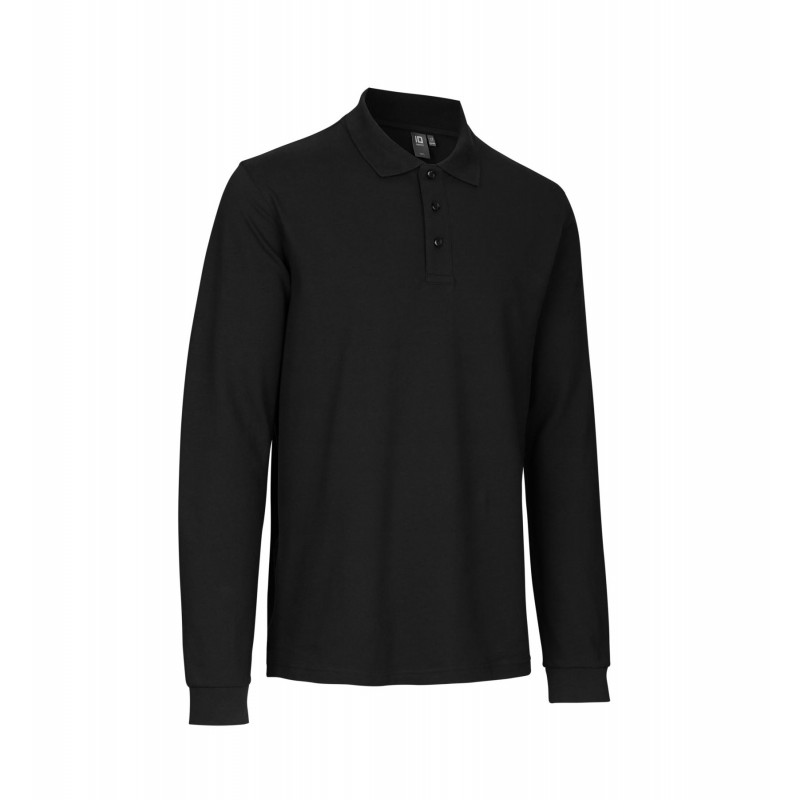 Long-sleeved polo shirt | stretch   