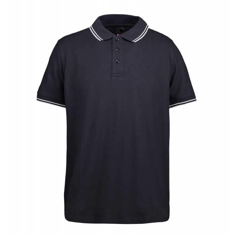 Contrast polo shirt | stretch