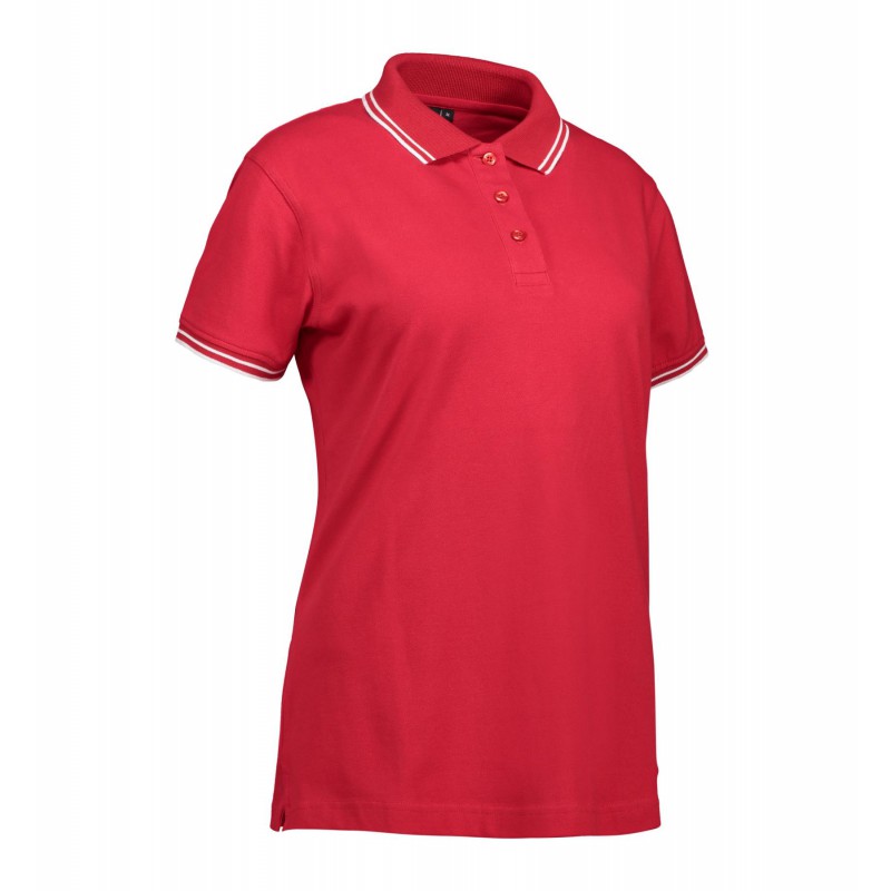Contrast polo shirt | stretch | women