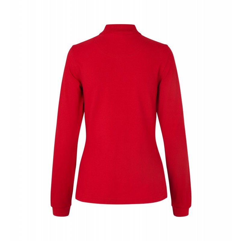 Long-sleeved polo shirt | stretch | women   
