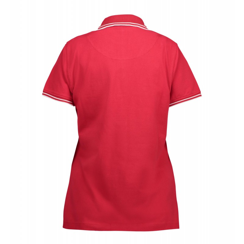 Contrast polo shirt | stretch | women