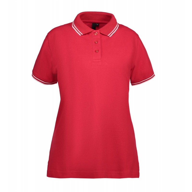 Contrast polo shirt | stretch | women