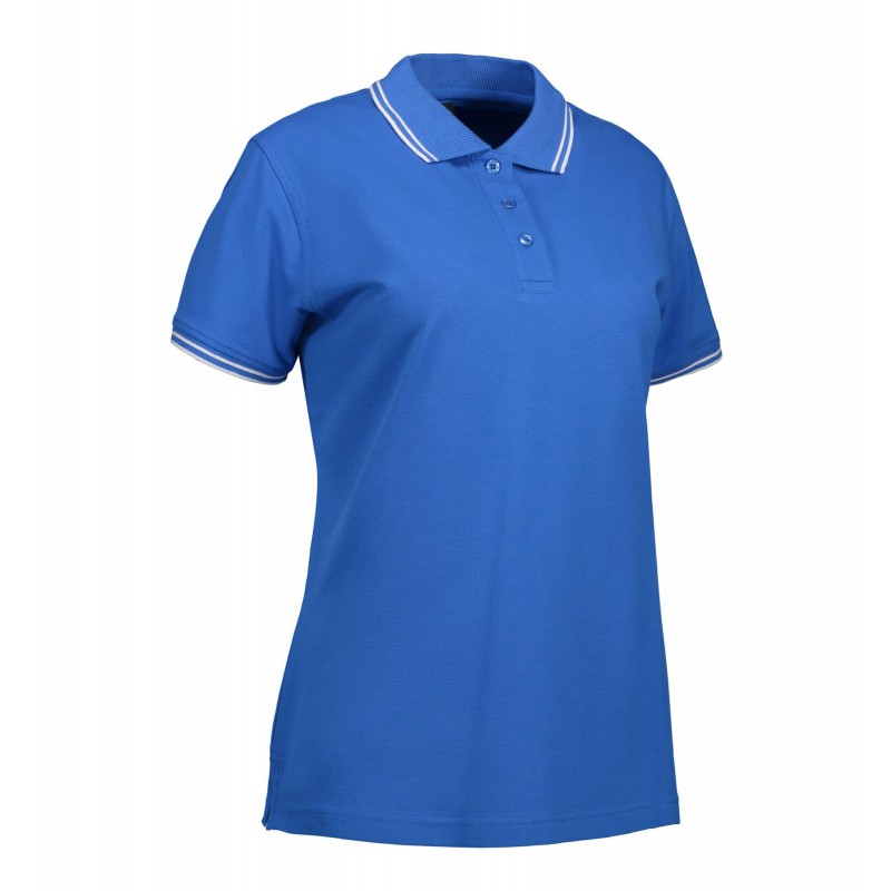 Contrast polo shirt | stretch | women
