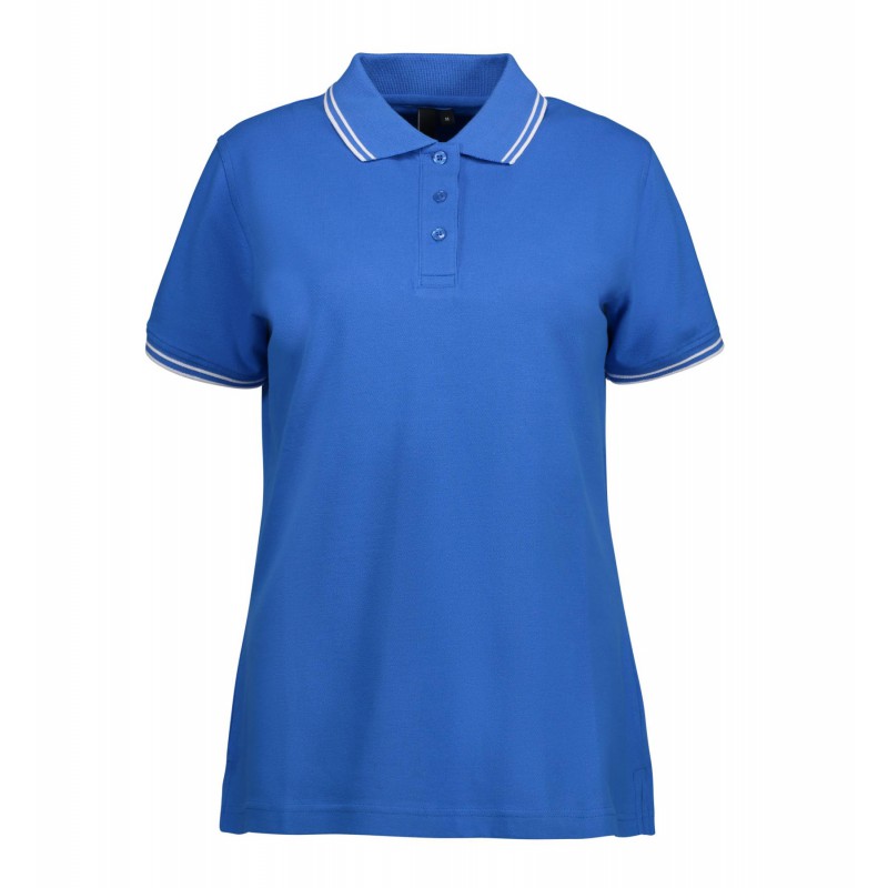 Contrast polo shirt | stretch | women