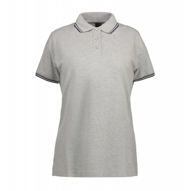 Contrast polo shirt | stretch | women