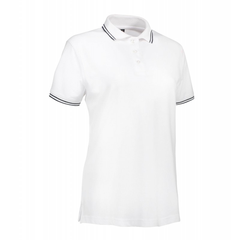 Contrast polo shirt | stretch | women