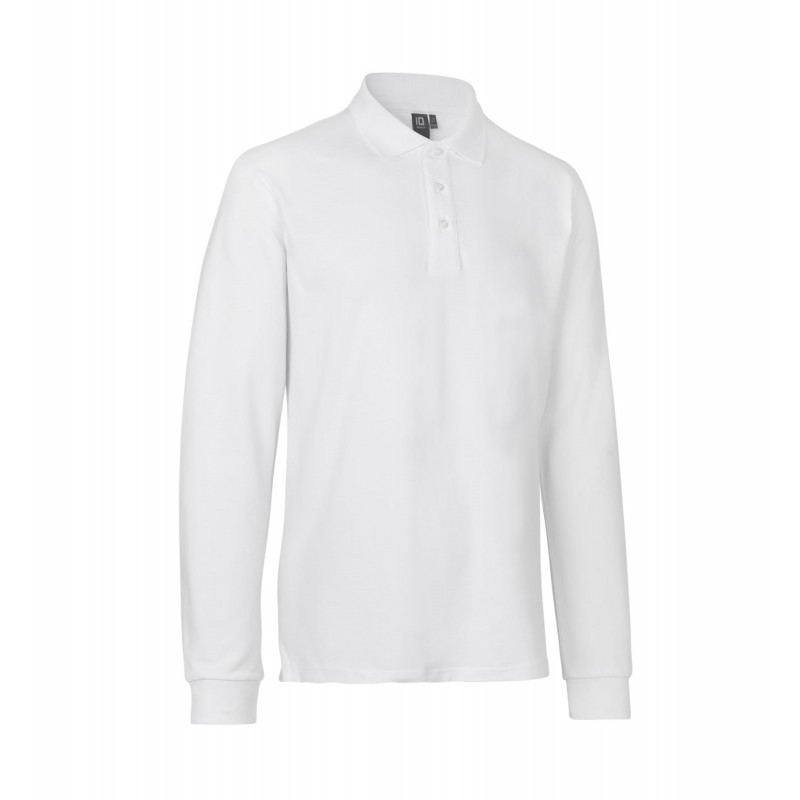 Long-sleeved polo shirt | stretch   