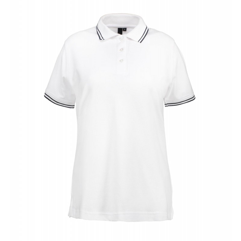 Contrast polo shirt | stretch | women