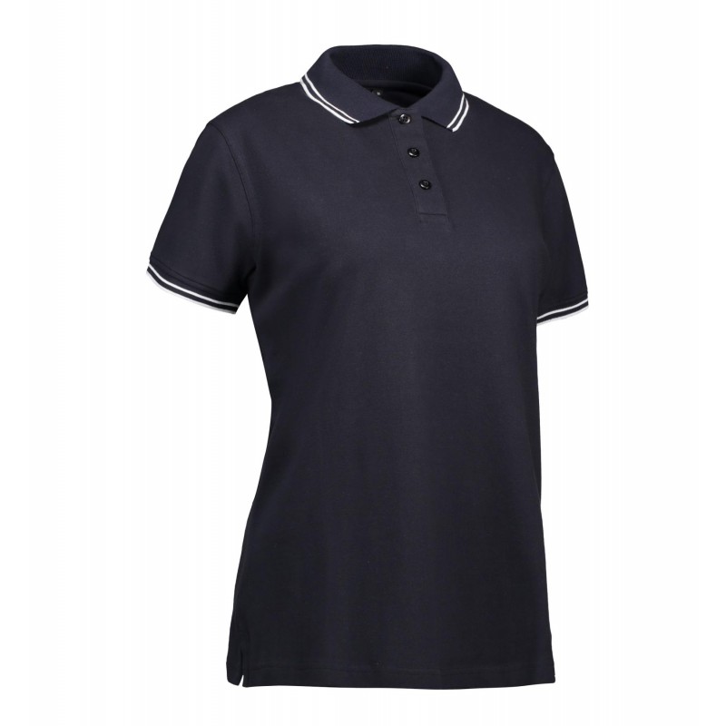 Contrast polo shirt | stretch | women